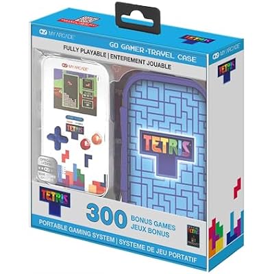 My Arcade Tetris Go Gamer Portable Handheld Gaming System with Travel Case