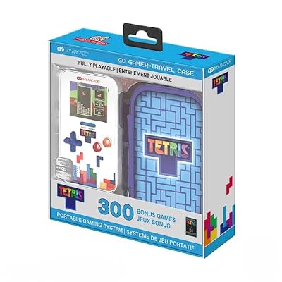My Arcade Tetris Go Gamer Portable Handheld Gaming System with Travel Case