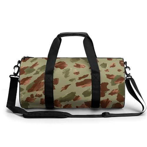 Bolsa de deporte cilíndrica bicolor con correa de hombro para entrenamiento y fitness