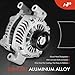 A-Premium Alternator Compatible with Ford Ranger 2010-2011 4.0L, 12V 105A 6-Groove Pulley Clockwise, Replace# A003TG6491, A003TG6491ZC