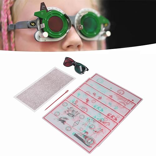 Image of Red Green Fixed Vectograms for Convergence Insufficiency Eye Training with Glasses, Improve Stereopsis, Widely Used for Low Vision Training