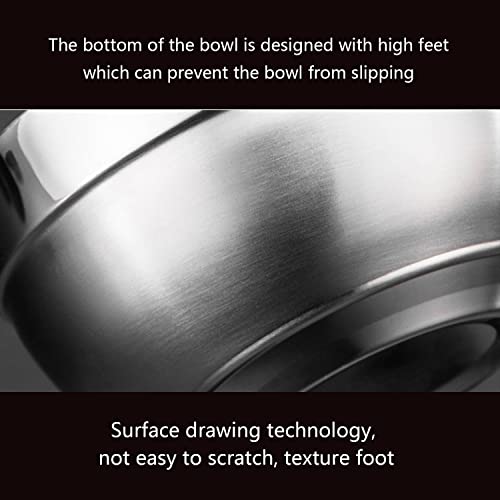 Yalilong Set of 2 Heat Insulated Stainless Steel Bowls, SUS 304, Double Walled Multipurpose, Perfect Snack Bowls for Serving Ice Cream or Hot Soup, Cereal, Rice, Noodles, Salad (55 ounces) by Yalilong - Image 4