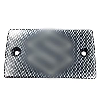 AfterMokit Front Brake Fluid Reservoir Cap Clutch Master Cylinder Cover for 1998-2009 VL1500 2001-2005 VS800GL 2004-2008 VS1400GLP 2006-2009 Boulevard S50 VS800 2009 S83 VS1400 Carbon with Logo