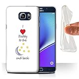 Material: TPU-Gel Stuff4 Gel TPU H³lle/Case f³r Samsung Galaxy Note 5/N920 / Ich Liebe Papa/Mond Muster/Ich Liebe Meine Mumie Vati Kollektion