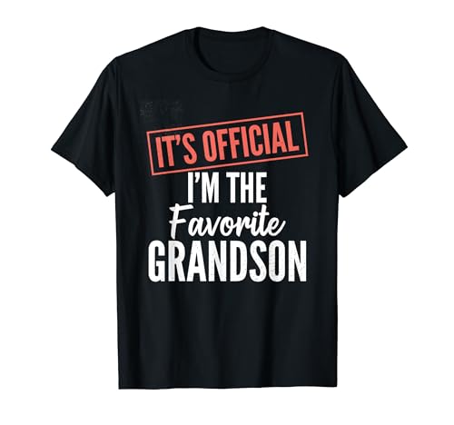 It's Official I'm The Favorite Grandson Gift Fom Grandma T-Shirt