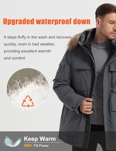 Image of HARD LAND Men's Down Jacket Packable heavy parka Jacket