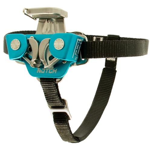 Notch Jet Step II Foot Ascender with Toothless Dual Cam for Reduced Wear & Drag on the Climbing Line Use on Either Foot Compatible with Ropes 8mm13mm (100076)