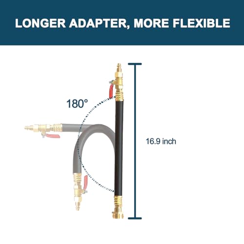 Image of 16.9 inch RV Winterizing kit, fit for Winterizing RV, Camper, Boat, Motorhome Systems,Sprinkler Systems,rv blowout plug for winterization,Quick-Connect Hose Blow Adapter with Valve
