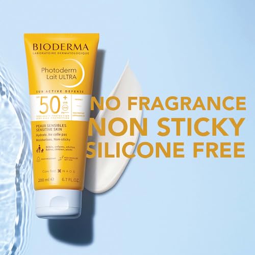 Crème Solaire Hydrate Très Haute Protection Spf50+ Pour Peaux Sensibles Photoderm Lait Ultra Sun Active Defense Bioderma Le Tube De 200ml - vue 9