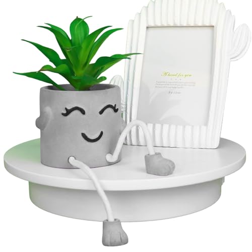 人工観葉植物 フェイクグリーン 造花 フラワーポット 顔文字 多肉植物 ーン おしゃれ かわいい 癒しのポット ーン ミニ お洒落 映える インテリア 小さい 鉢 陶器 室内 屋内 玄関 インテリア 飾り 装飾 ミニ盆栽 (目を細めるスタイル, ワンサイズ