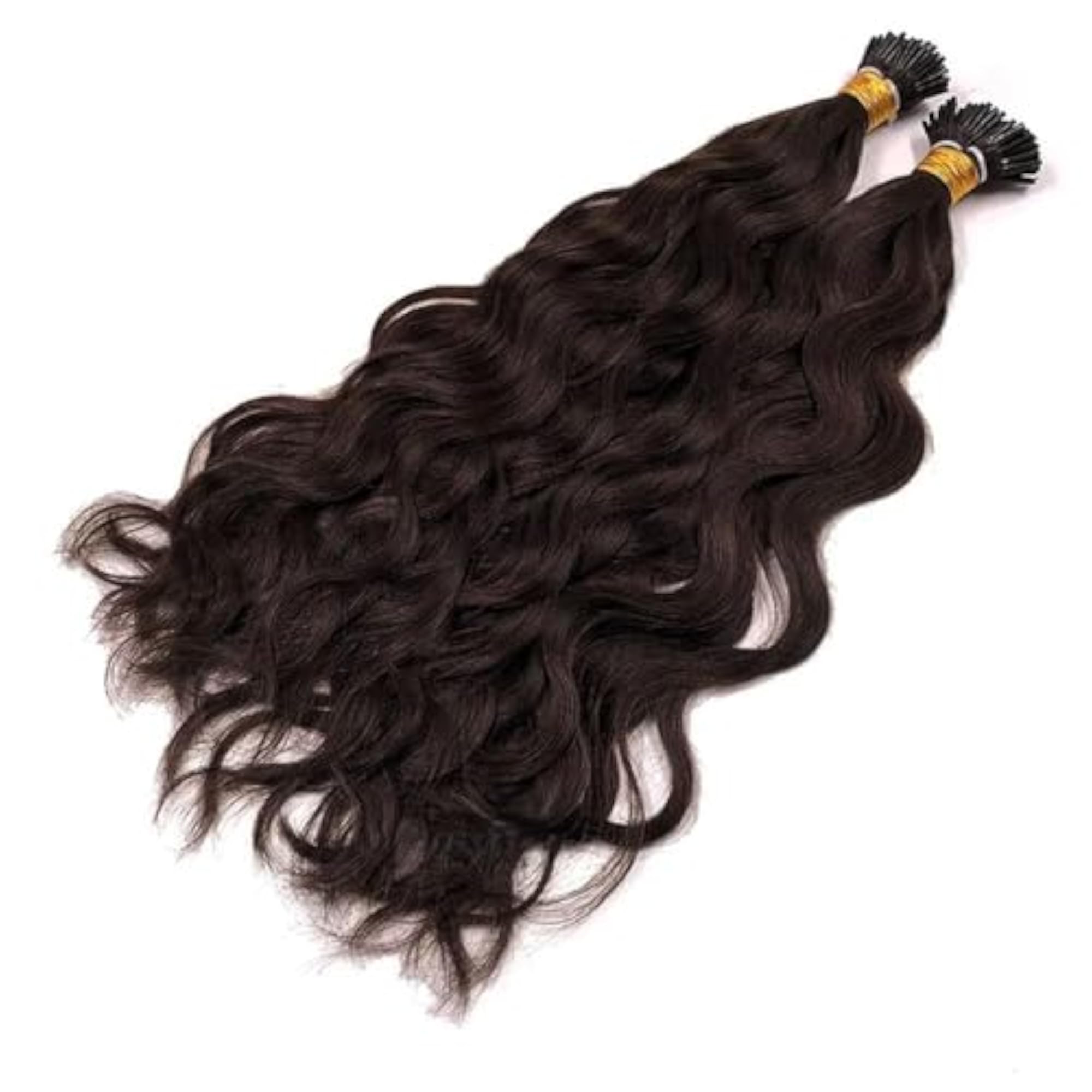 Women's Wavy Real Human Hair Extensions, 18 Inch