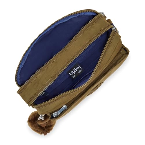 Image of Kipling Women's Abanu Crossbody Bag, Lightweight, Adjustable Nylon Waist Pack with Multi-Compartment Zip Pockets