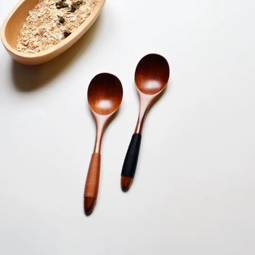 Minimalist Cord-Wrapped Wood Coffee Spoon (2-Piece) - Creative Stirring and