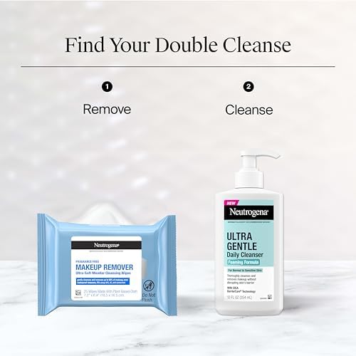 Neutrogena Makeup Remover Micellar Wipes, 2 Pack of 25 Ct - 5
