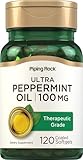 Piping Rock Peppermint Oil Softgel Capsules | 100mg | 120 Pills | Therapeutic Grade Extract | Non-GMO, Gluten Free Supplement