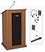 AmpliVox - SW470-WT/S1605 - Lectern w/Sound, Walnut, 45x24x20 in