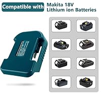 2 Pack USB Ladegeräte Adapter für Makita 18V Akku, mit USB & Type-C Phone Charging Adapter Schnelllade Akkuadapter (nur Adapter) – Ansicht 2