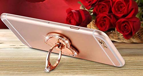Cell Phone Ring Holder Grip Turns 360° Degrees & 180° Degrees Adjustable To Fit Your Needs Helps Stabilize Phone For Selfies And Wall Hook 4 Colors Available Heart Design 62902 (A - Rose Gold) #TOP1