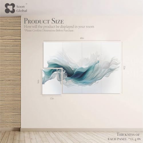 Image of Soon Global 8-Pack Acoustical Wall Panels,48 X 32 Inches Sound Absorbing Panels, Decorative Acoustical Wall Panels, Acoustic Treatment for Recording Studio, Ethereal Illumination
