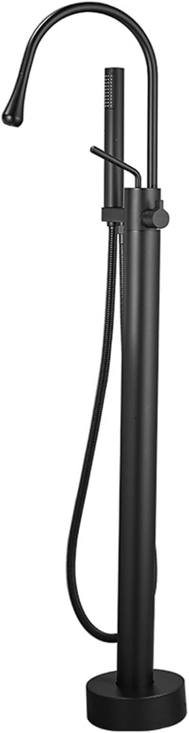 Robinet de baignoire autoportant noir pour une salle de bain esprit spa moderne