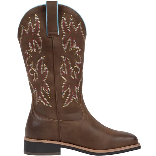 SheSole Wide Width Cowboy Boots for Women Square Toe Cowgirl Boots Wide Calf4
