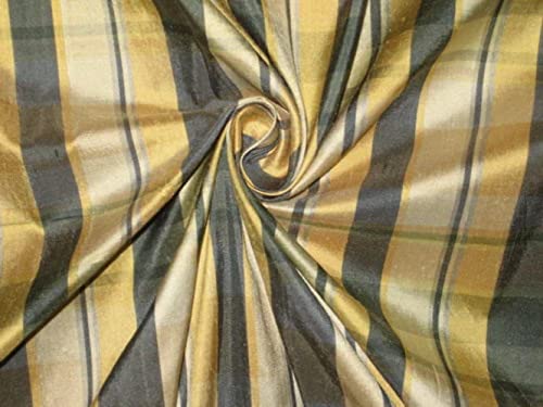Tissu en soie Dupioni doré et gris pour créer des vêtements sans plis