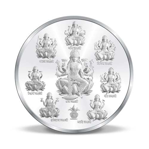 Image of ACPL Precious Moments BIS Hallmarked Ashta Laxmi Silver Coin 999 Pure with Gift Box