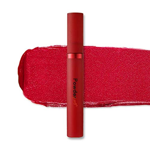 Etude House Powder Rouge Tint (RD308 Burnt Red) Red matte lip stain