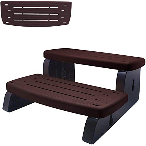 Waterway Whirlpool Jacuzzi Pool Accessory Outdoor 2-Stufen Stairs Doppelstufe Einstiegstreppe from Plastic in 6 Colours Available - Mocha Braun