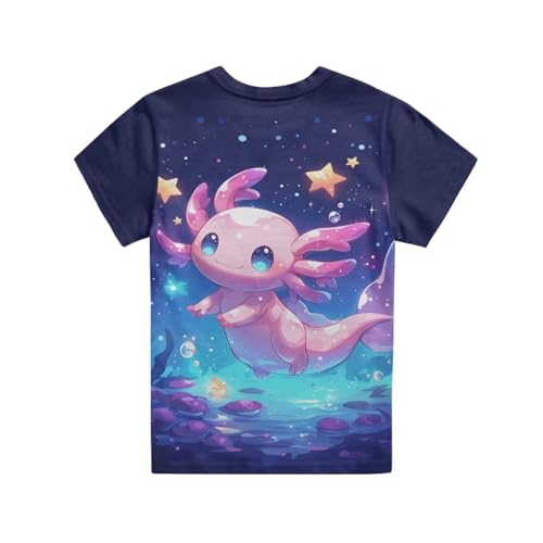 Image of Xhuibop Kids Tshirts Girls Boys 3-16 Years Summer Clothes for Teens Loose Fitting Tops
