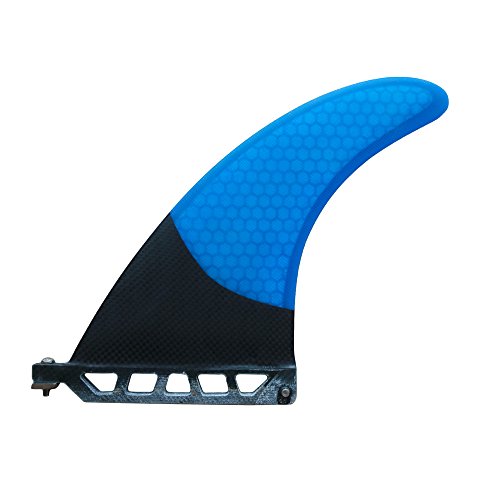 UPSURF Tabla de Surf Longboard Aletas Soltero Fibra de Vidrio Carbón Tabla de Surf Aletas para la Tabla de Surf (Blue, 9 Inch)