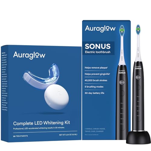 16% off - Auraglow Teeth Whitening Kit & Sonus Electric Toothbrush