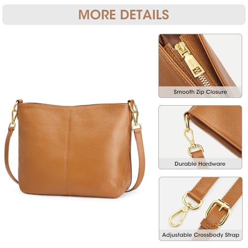Image of Kattee Leather Crossbody Bags for Women, Crossbody Purses for Women, Women's Handbags Hobo Bag with Adjustable Strap