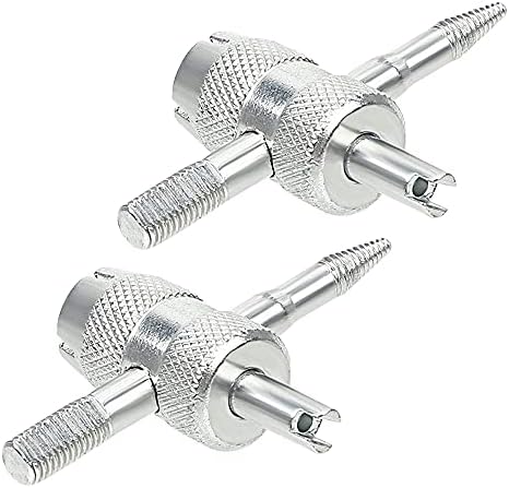 EASYTOO 2 Park Tire Valve Tools,4-in-1 Valve Core Tool Multifunctional Valve Wrench for Automobile Tire Stem Core Remover Installer Repairer
