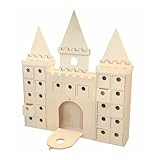  MÉGACRÉA Calendrier de l\'avent en Bois Château Fort 24 Case