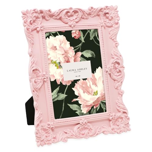Laura Ashley Chunky Resin Picture Frame, Pink, 4x6