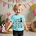 GLIGLITTR Toddler Boy Easter Shirt I Said A Hip Hop The Hippity Happy Easter Bunny Tshirt Kids Rabbit Outfit Short Sleeve Top(Sky Blue,7-8X)