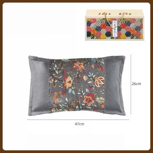 Almohada de espuma de memoria gris oblonga miniatura 7