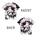 DZCKBRU Kids Black and Pink Tie Dye Shirt Short Sleeve Cow Animals Tees Tie-Dye T Shirts for 9-11 Years Boys Girls Children