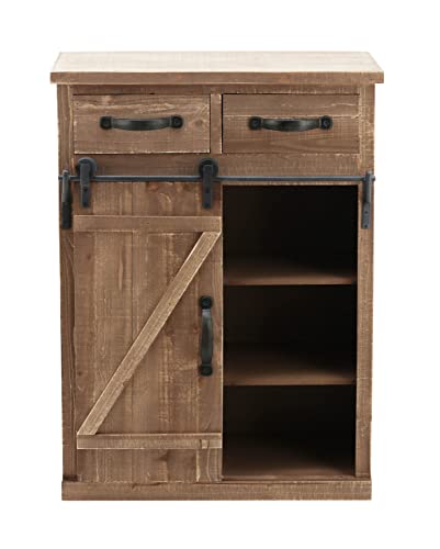 Floor CabinetFreestanding Cupboard with Shelf for Living Room Home OfficeStorage Shelving Cabinet with Sliding Barn DoorStorage Cabinet with Shelves Barn Doors Sideboard Buffet Cabinet Cupboard