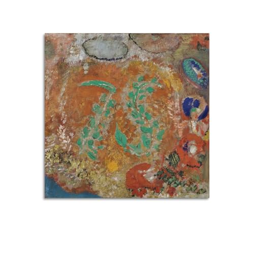 Impression sur toile fleurs Odilon Redon pour mur vide 60x60