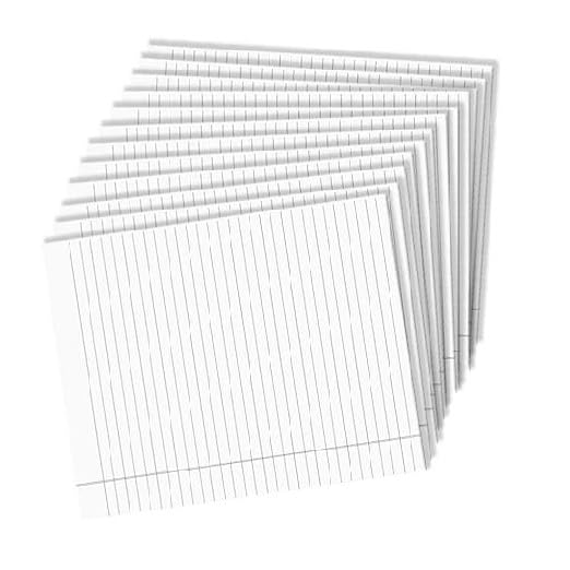 Freedy Confezione da 40 fogli, formato A3, bianco, a righe su un lato, per progetti/compiti/pratici/compiti a casa, 150 g/m² (A3-40 fogli)