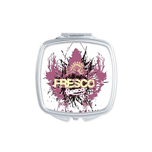 Miroir compact de maquillage style graffiti poisson idée cadeau originale petit miroir de poche