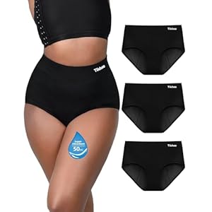 TIICHOO Period Pants Heavy Flow High Waisted Period Underwear Incontinence Pants Women Menstrual Knickers