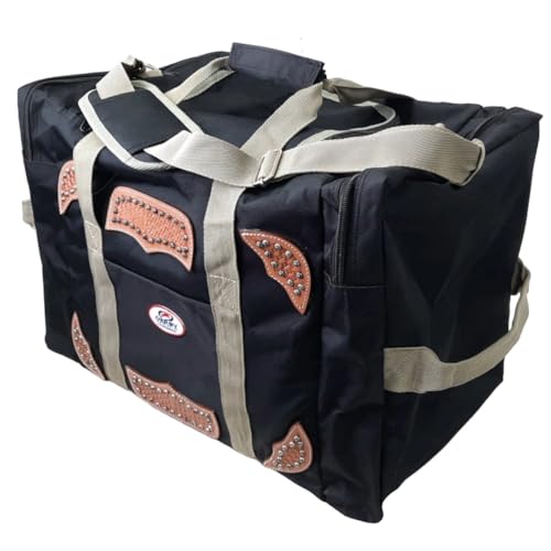 Durango Series Duffle Bag with Basket Tooled Leather Accents