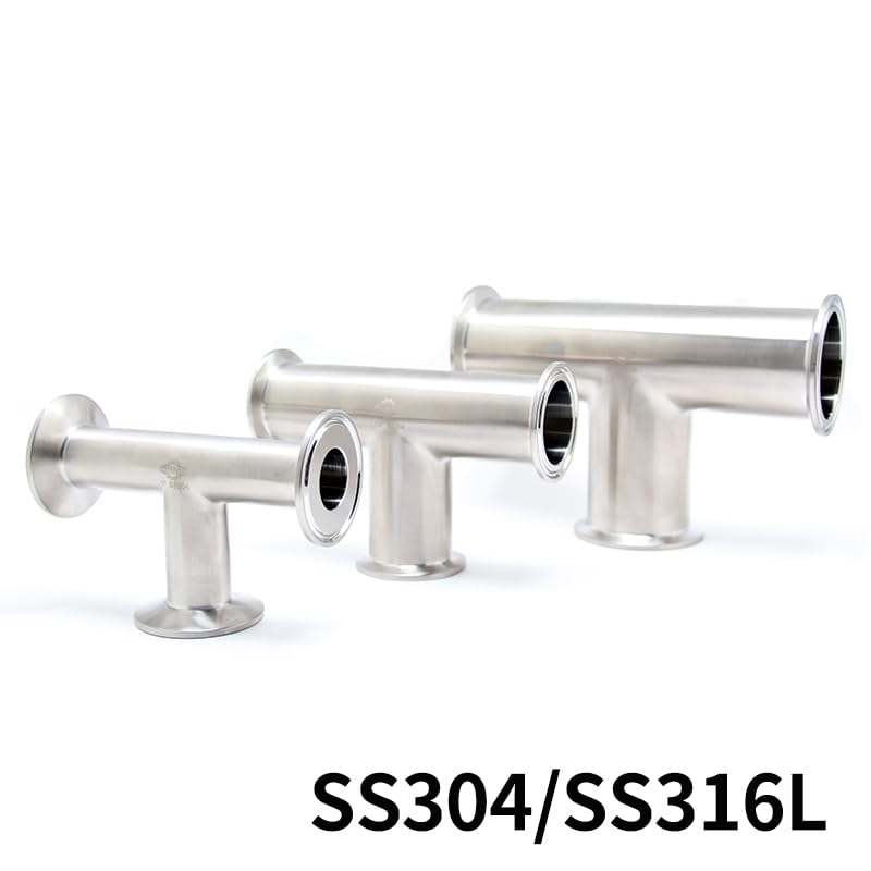 Té en T de acero inoxidable 304 con conector rápido de abrazadera K77.5 5
