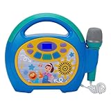 eKids Ms Rachel Kids Karaoke Machine, Portable Bluetooth Party Speaker with Microphone and Built-in Music, Designed for Fans of Ms Rachel Toys