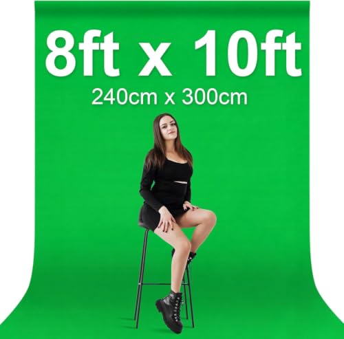 Image of EMART 8x10Ft Green Screen Backdrop,Photography Greenscreen Background