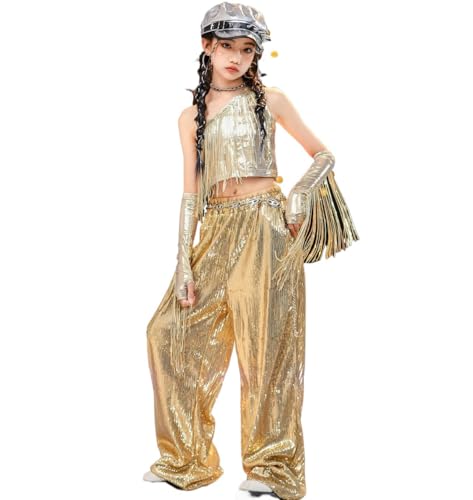 [Patypeety] �_���X�ߑ� �X�p���R�[�� �L�b�Y �S�[���h �W���Y ���̎q �W���b�Y �q�b�v�z�b�v �c�̕� ���\�� �����c �J�b�R�C�C �I�V���� jazz DJ K-POP ���� ���K�� �c�̕� �����c ���\�� 110-180cm (D51�g�b�v�X