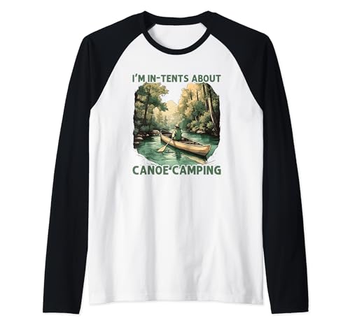 Kayaking River Rafting Canoe Camping Raglan Baseball Tee
